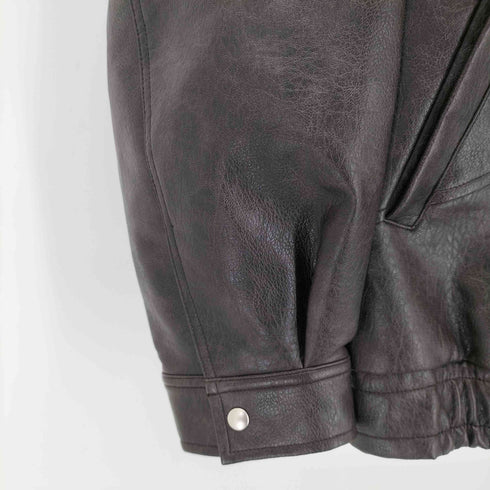 YUTHENTIC Eco-leather blue jumper レディース