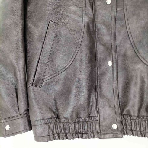 YUTHENTIC Eco-leather blue jumper レディース