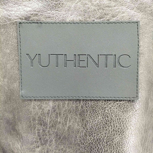 YUTHENTIC Eco-leather blue jumper レディース