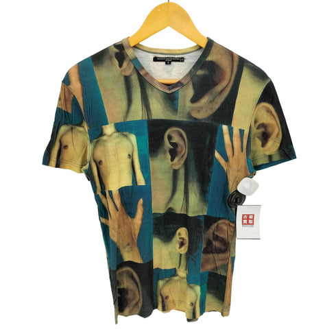 マサキマツシマ MASAKI MATSUSHIMA 90S 日本製 スキン フォト プリント Vネック S/S カットソー Y2K メンズ JPN:3