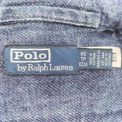 ポロバイラルフローレン Polo by RALPH LAUREN リネン ヘリンボーン オーバー シャツ メンズ import:XS