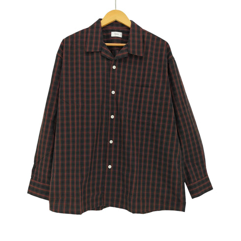 ユアン YUAN 日本製 ロングスリーブコットンチェックシャツ メンズ S/M