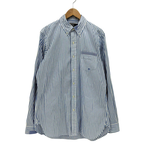 ポロバイラルフローレン Polo by RALPH LAUREN CLASSIC FIT リペア加工 ポプリンシャツ メンズ import:M