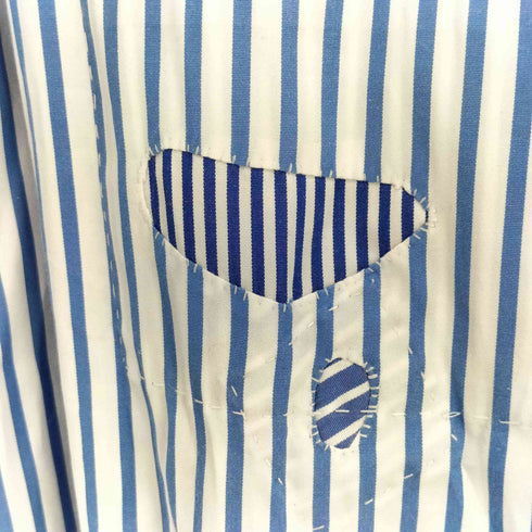ポロバイラルフローレン Polo by RALPH LAUREN CLASSIC FIT リペア加工 ポプリンシャツ メンズ import:M