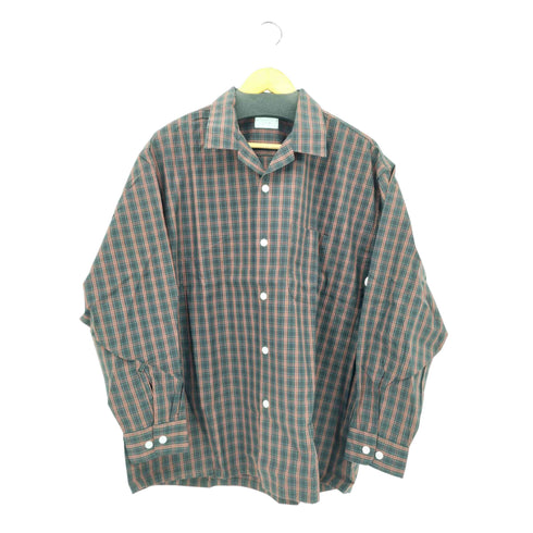 ユアン YUAN 日本製 ロングスリーブコットンチェックシャツ メンズ S/M