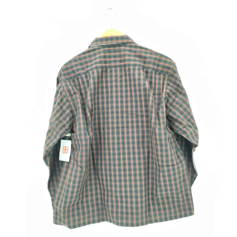 ユアン YUAN 日本製 ロングスリーブコットンチェックシャツ メンズ S/M