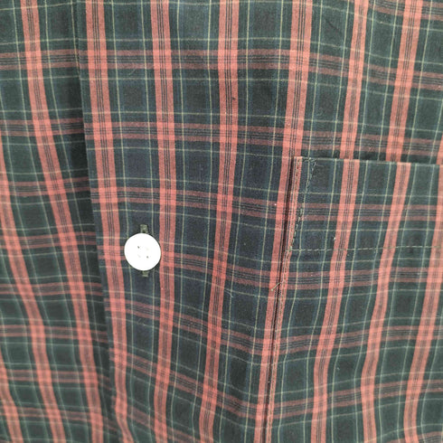 ユアン YUAN 日本製 ロングスリーブコットンチェックシャツ メンズ S/M