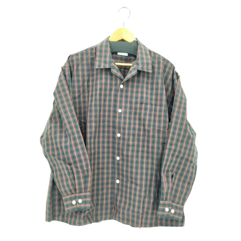 ユアン YUAN 日本製 ロングスリーブコットンチェックシャツ メンズ S/M
