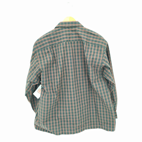ユアン YUAN 日本製 ロングスリーブコットンチェックシャツ メンズ S/M