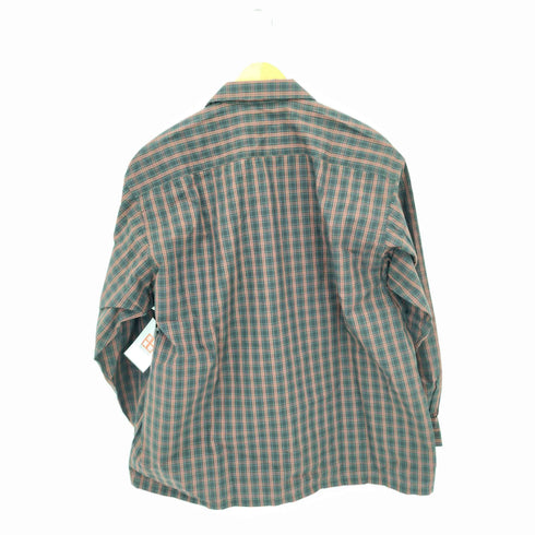 ユアン YUAN 日本製 ロングスリーブコットンチェックシャツ メンズ S/M