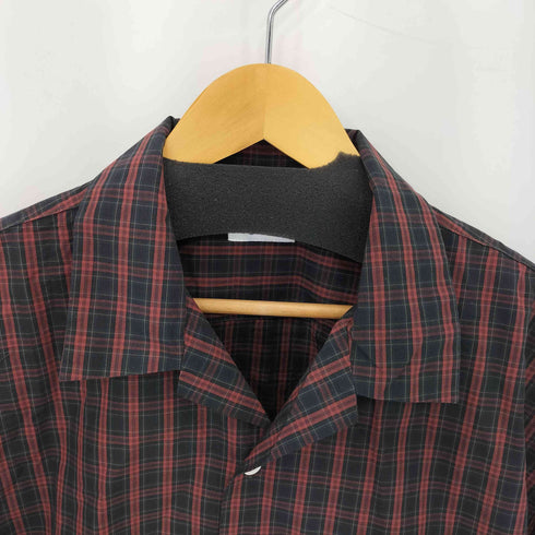 ユアン YUAN 日本製 ロングスリーブコットンチェックシャツ メンズ S/M