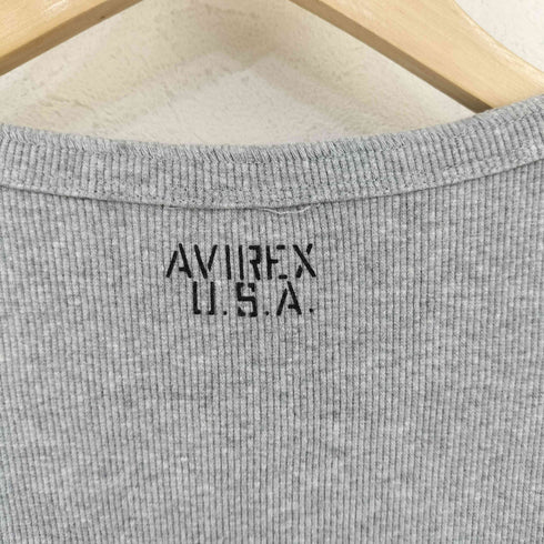 アヴィレックス AVIREX DAILY HENRY NECK L/S T-SHIRTS リブ ヘンリーネック カットソー メンズ import:XL