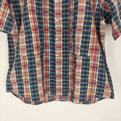 ユアン YUAN 日本製 2ポケットショートスリーブチェックシャツ メンズ S/M