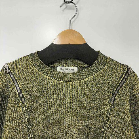 レイビームス Ray BEAMS 24AW メランジ ショルダー ジップ ニット レディース