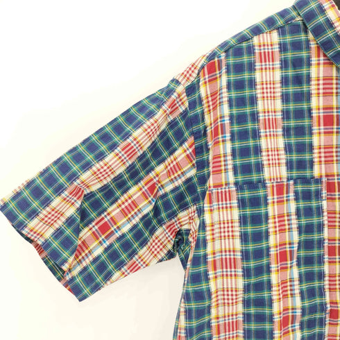 ユアン YUAN 日本製 2ポケットショートスリーブチェックシャツ メンズ S/M