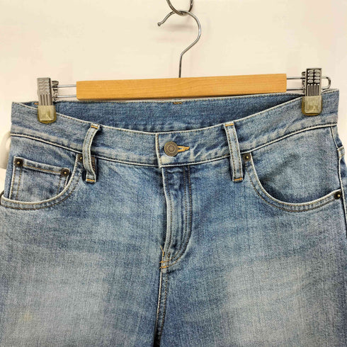 ラルフローレンパープルレーベル RALPH LAUREN PURPLE LABEL レザーパッチ ストレート デニムパンツ メンズ