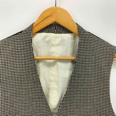 ラルフローレンパープルレーベル RALPH LAUREN PURPLE LABEL 24AW イタリア製 ハウンドトゥース ベスト メンズ 42S