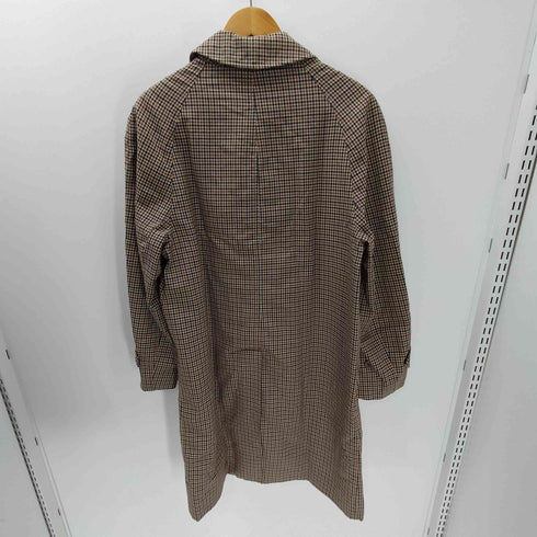 バーバリーズ BURBERRYS 80S 英国製 MARUZEN 丸善別注 格子チェック バルマカーン ウール ステンカラー コート メンズ