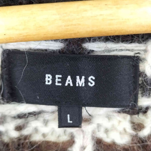 ビームス BEAMS 3ゲージシャギーノルディッククルーネックニット メンズ JPN:L
