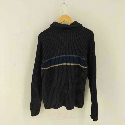 ジェイクルー J.CREW 00s ウール ジップアップ ラインニット メンズ M