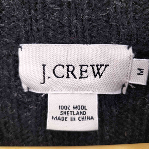 ジェイクルー J.CREW 00s ウール ジップアップ ラインニット メンズ M