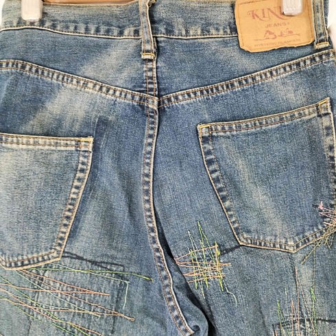 ヒステリックグラマー HYSTERIC GLAMOUR 90S KINKY JEANS 刺繍 ブーツカット デニムパンツ メンズ