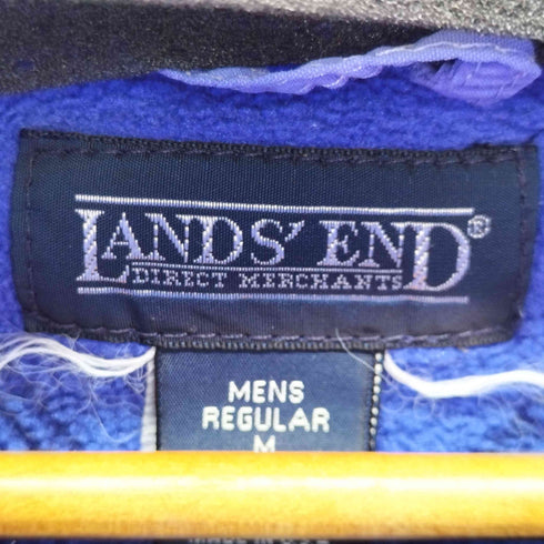 ランズエンド LANDS END USA製 ハーフジップ フリース 裾ドローコード メンズ import:M