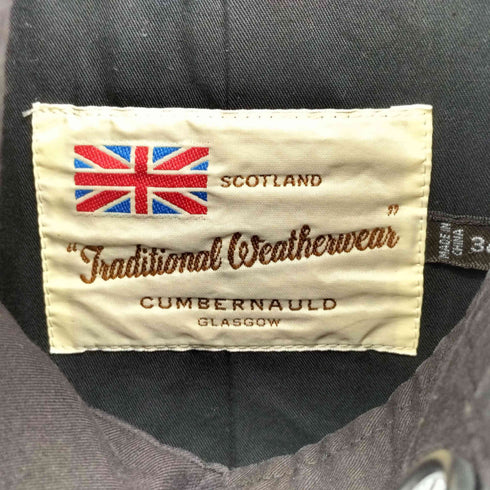 トラディショナルウェザーウェア Traditional Weatherwear 比翼 チンストラップ ステンカラー ハーフ コート メンズ UK:36