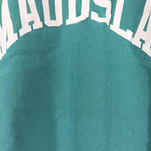 チャンピオン Champion REVERSE WEAVE 単色タグ復刻 MAUDSLAY アーチロゴ フロッキー クルーネック スウェット トレーナー レディース import:M