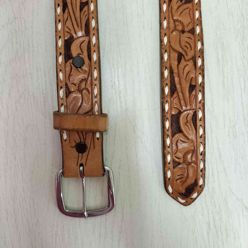 trudy ウエスタン レザーベルト メンズ