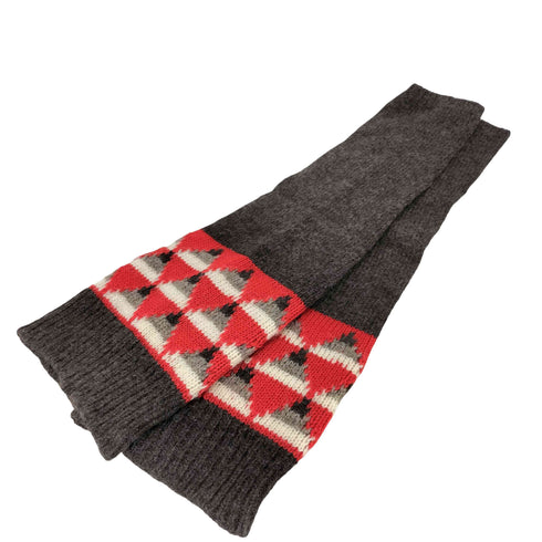 イッセイミヤケ ISSEY MIYAKE 70-80s オールスタイルタグ アーガイル柄 ニットアームウォーマー レディース