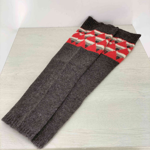 イッセイミヤケ ISSEY MIYAKE 70-80s オールスタイルタグ アーガイル柄 ニットアームウォーマー レディース