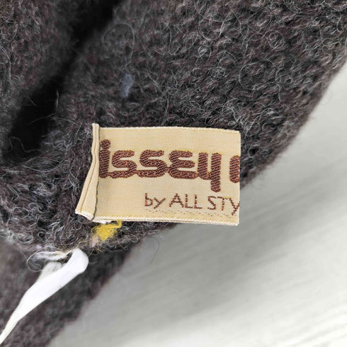 イッセイミヤケ ISSEY MIYAKE 70-80s オールスタイルタグ アーガイル柄 ニットアームウォーマー レディース