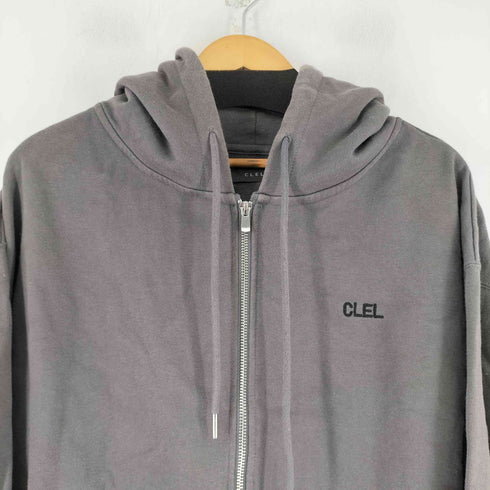 クレイル CLEL Heavy Weight Logo Embroidered Full-Zip Hoodie レディース import:XS