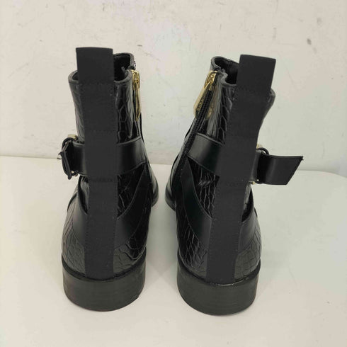ザラ ZARA クロコ型押し ショートブーツ レディース 40