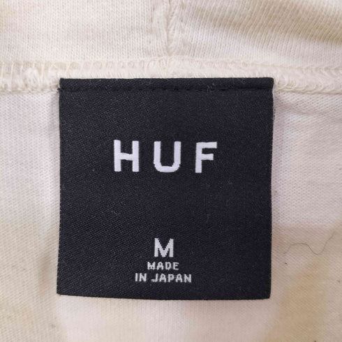 ハフ HUF ロゴ刺繍 ショート丈 半袖パーカー レディース M