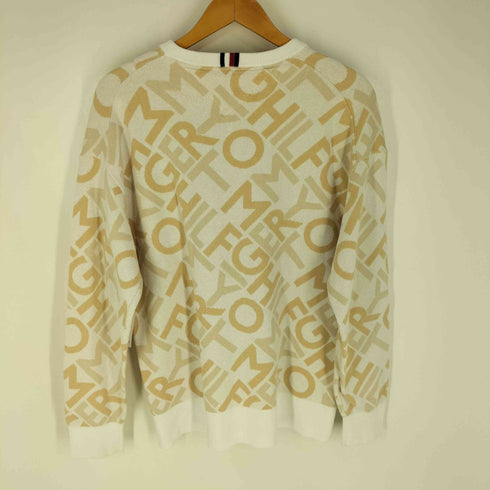 トミーヒルフィガー TOMMY HILFIGER ロゴ総柄 クルーネックニット メンズ import:L