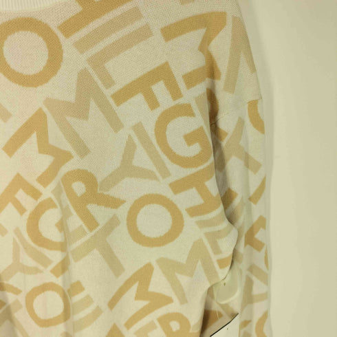 トミーヒルフィガー TOMMY HILFIGER ロゴ総柄 クルーネックニット メンズ import:L