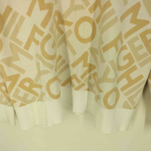 トミーヒルフィガー TOMMY HILFIGER ロゴ総柄 クルーネックニット メンズ import:L