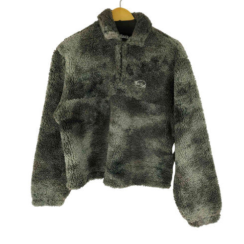 Slacker Tie-dye fleece half hook Black メンズ