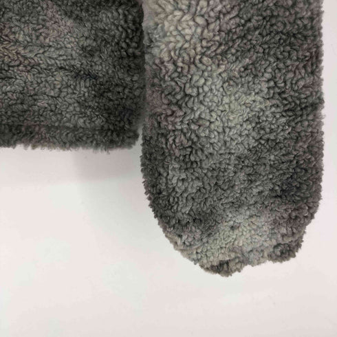 Slacker Tie-dye fleece half hook Black メンズ