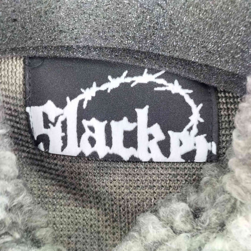 Slacker Tie-dye fleece half hook Black メンズ