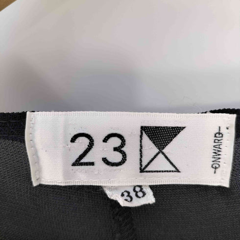 ニジュウサンク 23区 レーヨン混 半袖 シアーロングワンピース レディース JPN:38