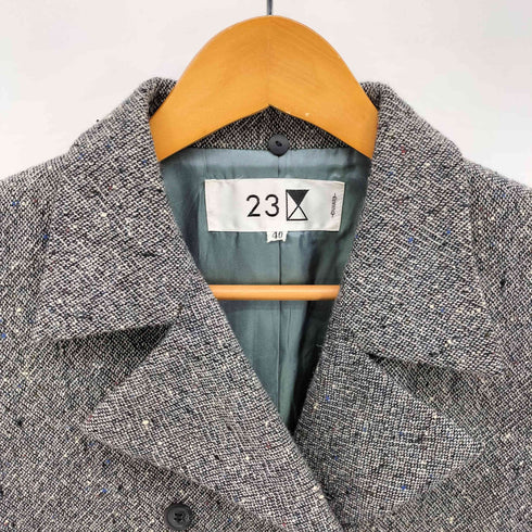 ニジュウサンク 23区 ツイード ダブル テーラード ジャケット レディース JPN:40