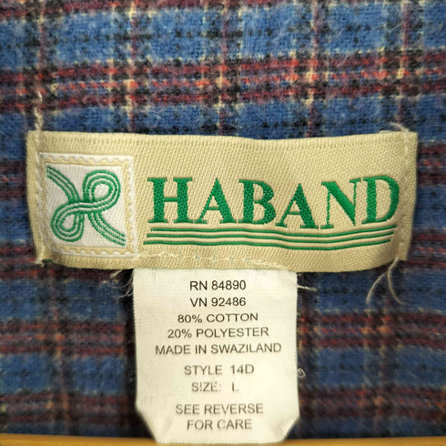 ハバンド HABAND 00S チェックシャツ メンズ L