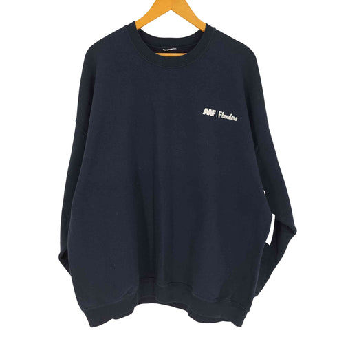 企業ロゴ 両面プリント 裏起毛 クルーネックスウェット メンズ