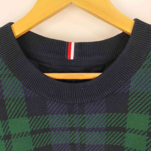 トミーヒルフィガー TOMMY HILFIGER TARTAN CREW NECK メンズ import:XL