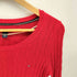 トミーヒルフィガー TOMMY HILFIGER ロゴ 刺繍 ケーブル編み クルーネック ニット レディース import:S