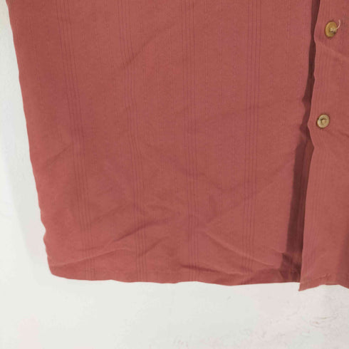 BAMBOO CAY レーヨン混 ヤシの木 刺繍 アロハシャツ メンズ import:L