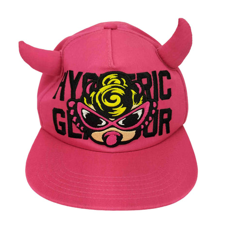 ヒステリックグラマーミニ HYSTERIC GLAMOUR MINI 悪魔の角付き キャラクターロゴ刺繍 キャップ レディース